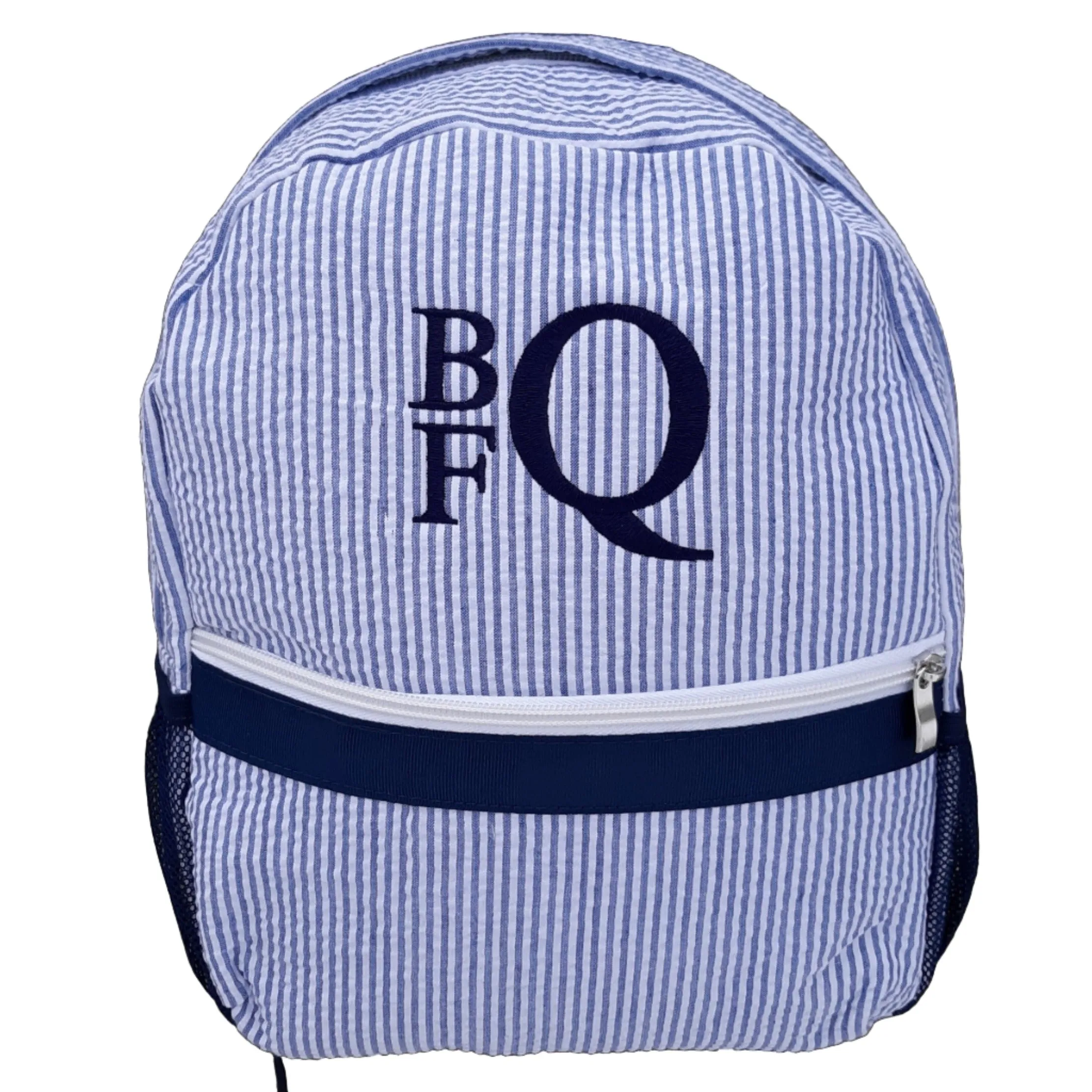 Seersucker Backpack Personalized Small