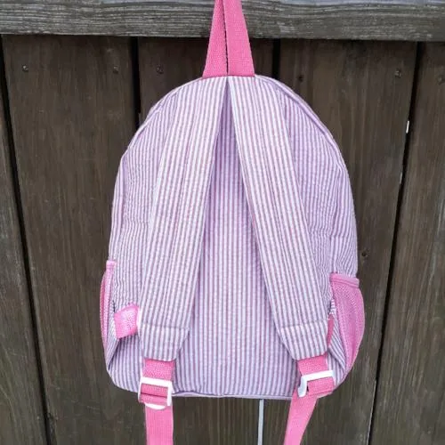 Seersucker Backpack Personalized Small