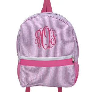 Seersucker Backpack Personalized Small
