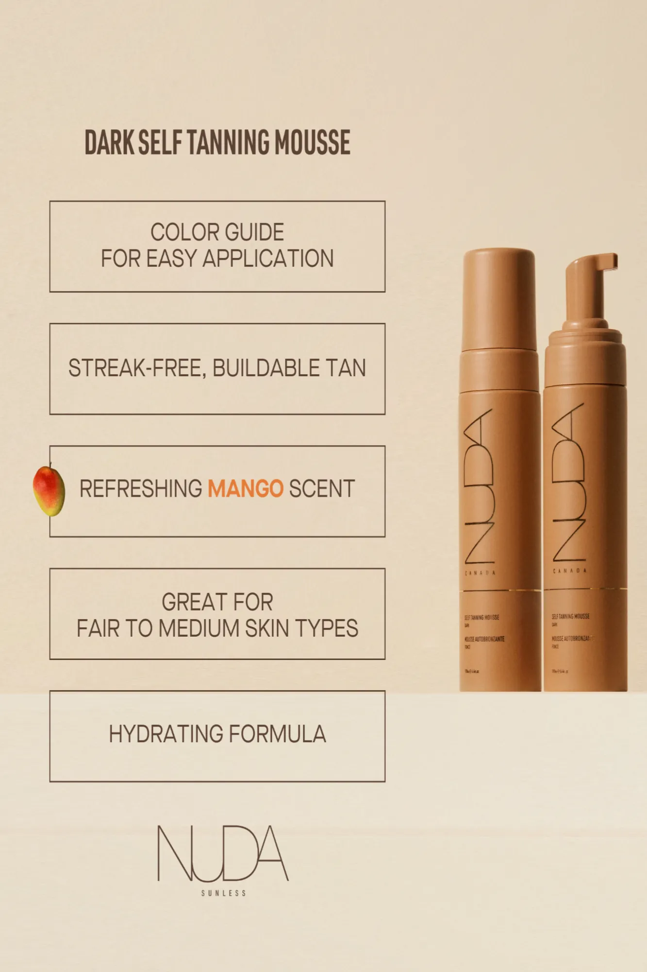 Self Tanning Mousse - Dark