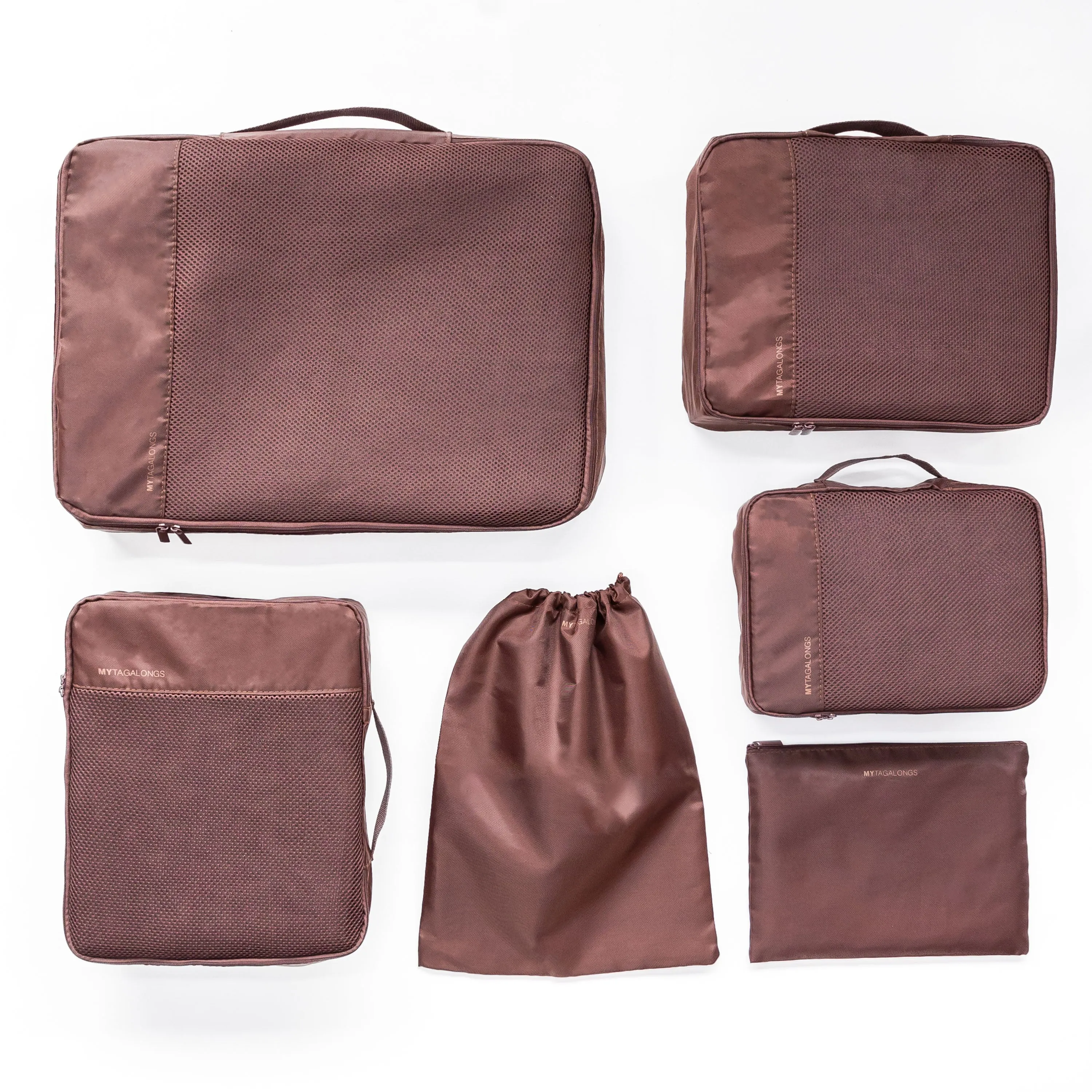 SET OF 6 PACKING PODS- ESPRESSO