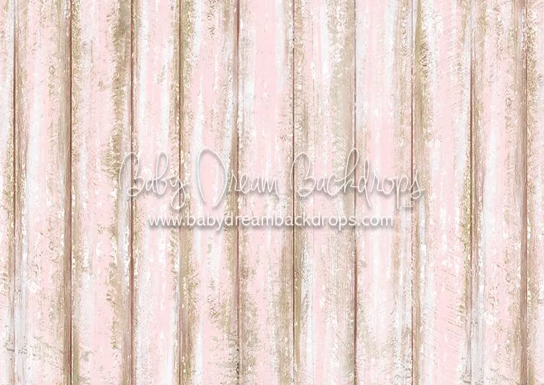 Shabby Pink Planks Floor-rf