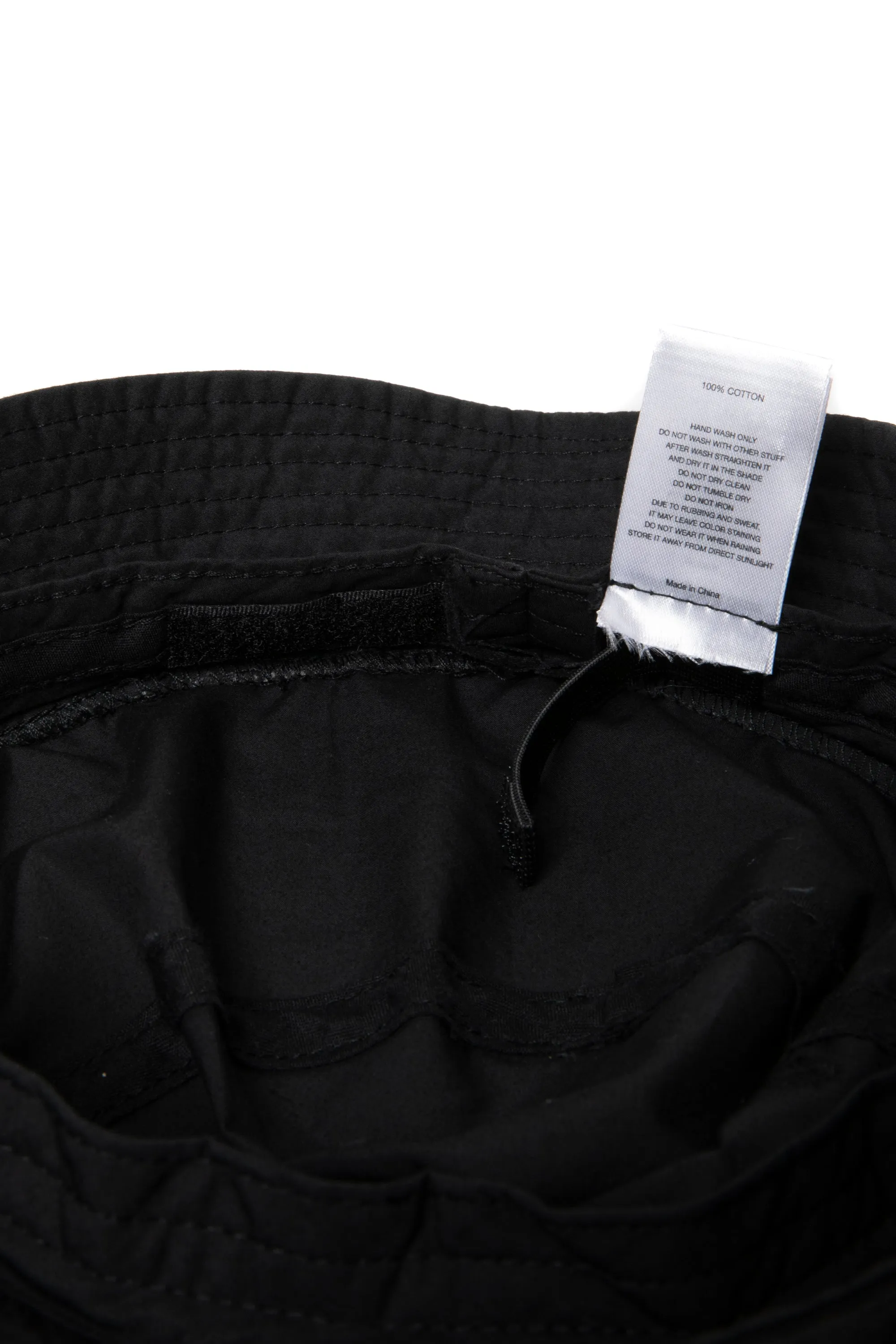 SIDE LOGO LIGHT BUCKET HAT BLACK