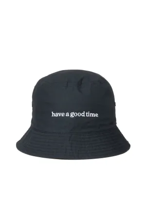 SIDE LOGO LIGHT BUCKET HAT BLACK