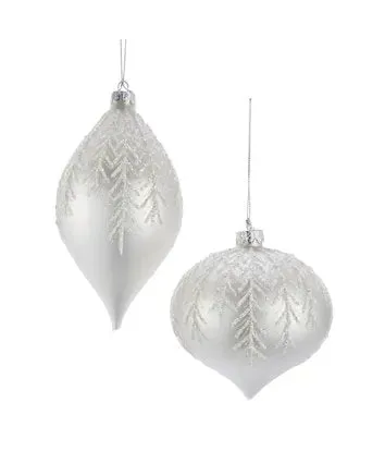 Silver and White Ornament