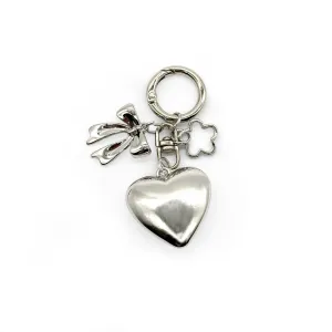 Silver Heart Keychain / Bag Charm