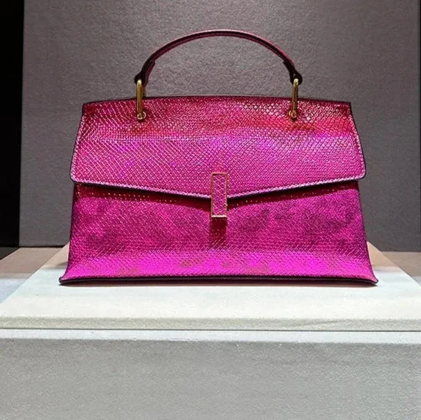 Snakeskin Leather Handbag