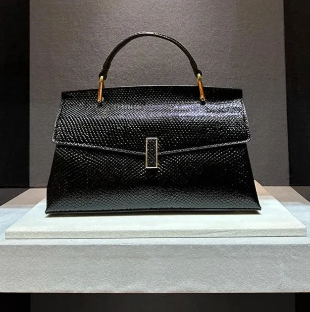 Snakeskin Leather Handbag