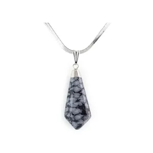 Snowflake Obsidian Pendant