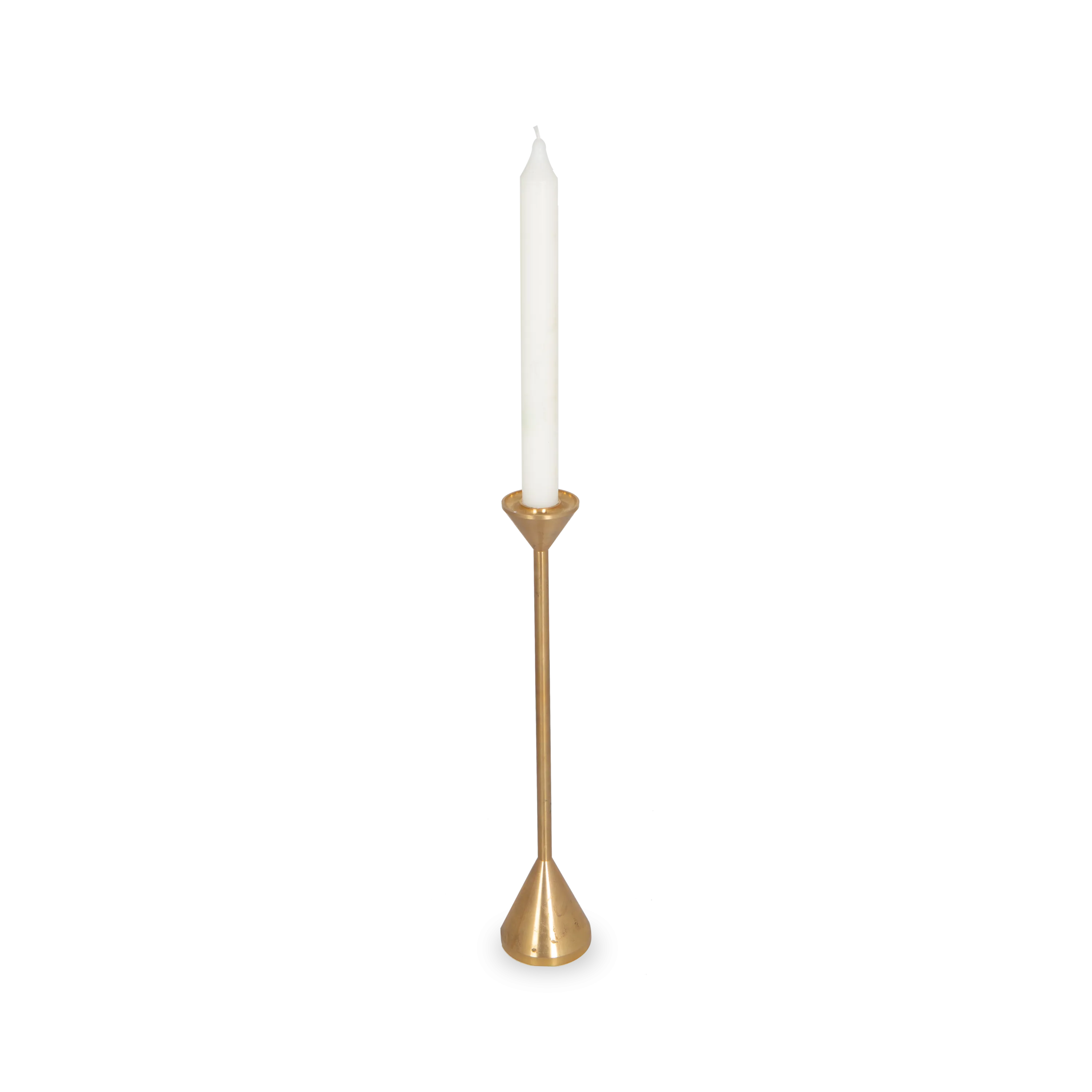 Solid Brass Cone Candleholder