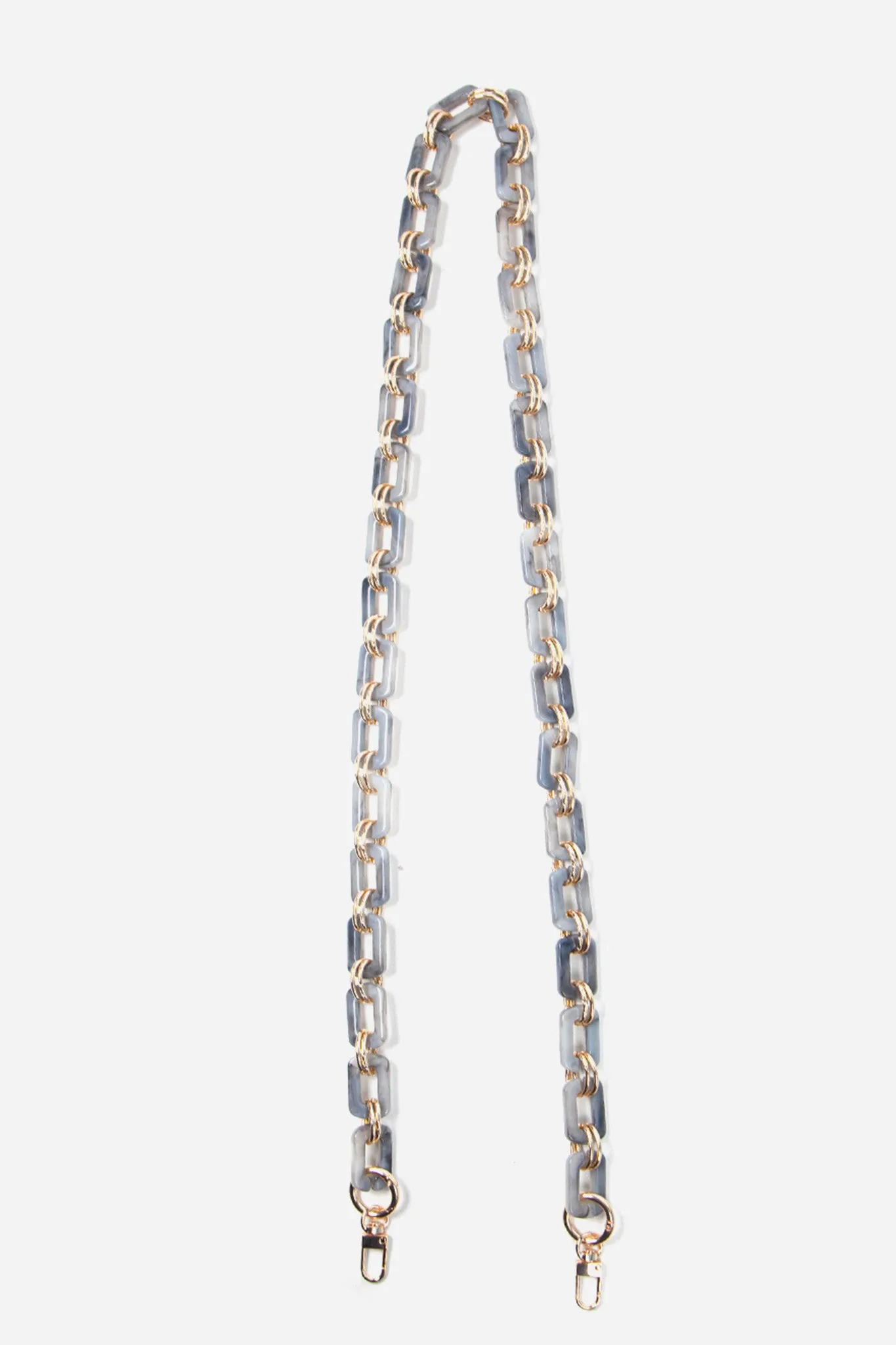 Square Link Acrylic Bag Strap Grey