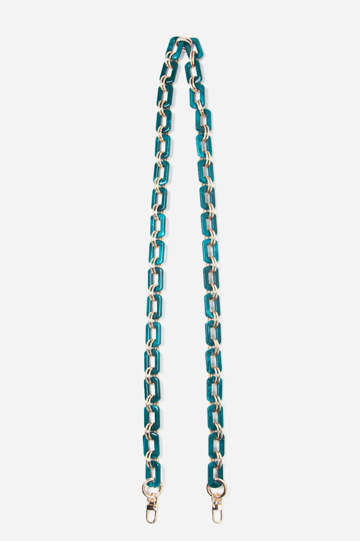 Square Link Acrylic Bag Strap Teal