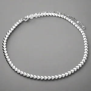 Sterling Silver Endless Hearts Necklace