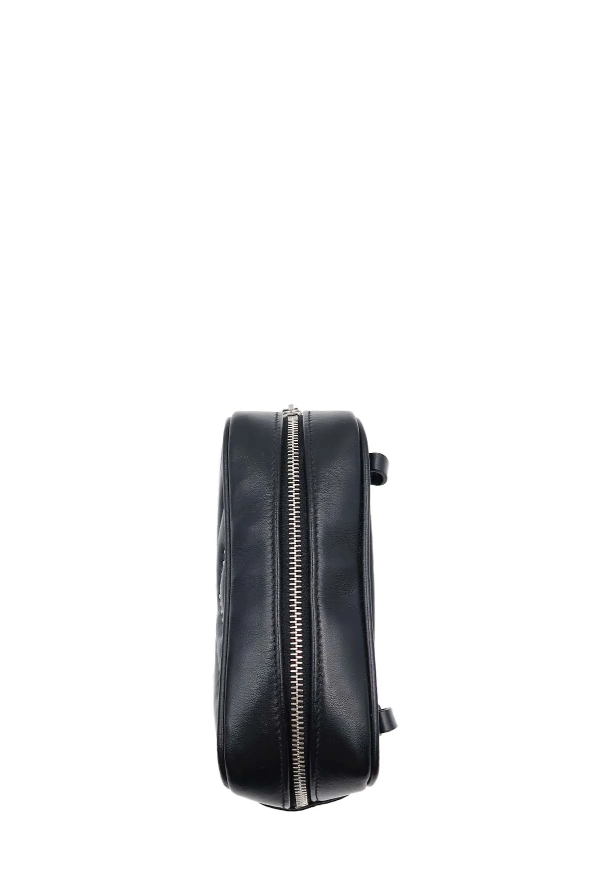 Studded Chevron Quilted Lou Belt Bag Black