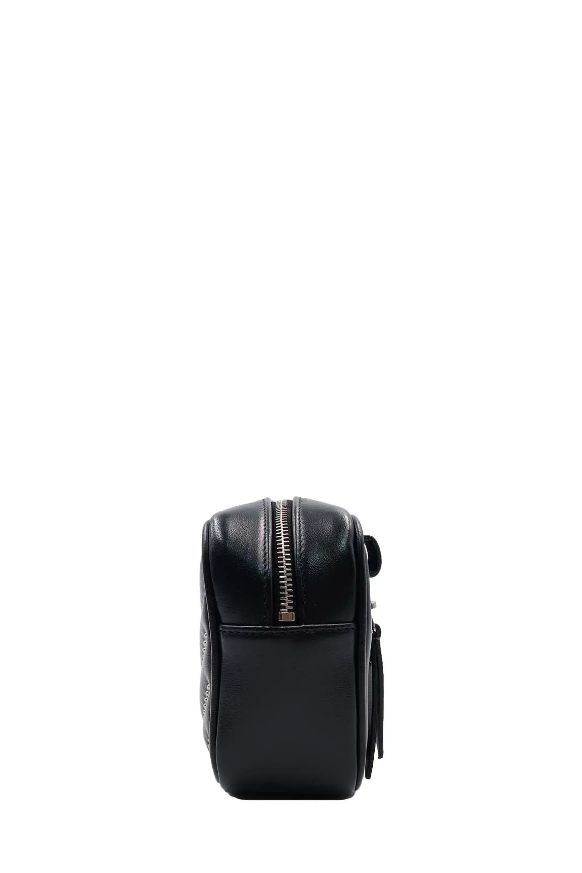 Studded Chevron Quilted Lou Belt Bag Black
