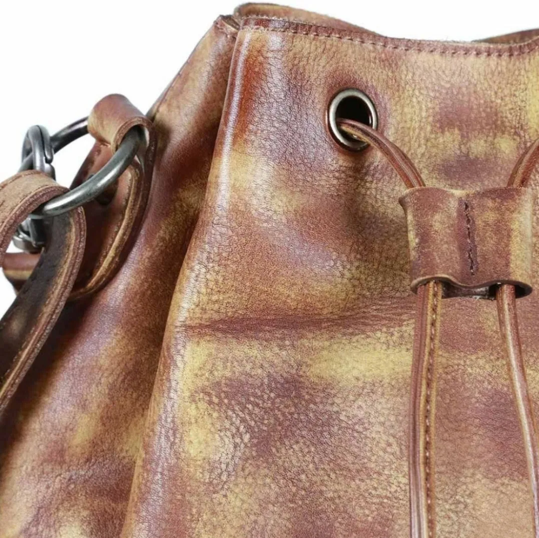 Studded Leather Bucket Bag