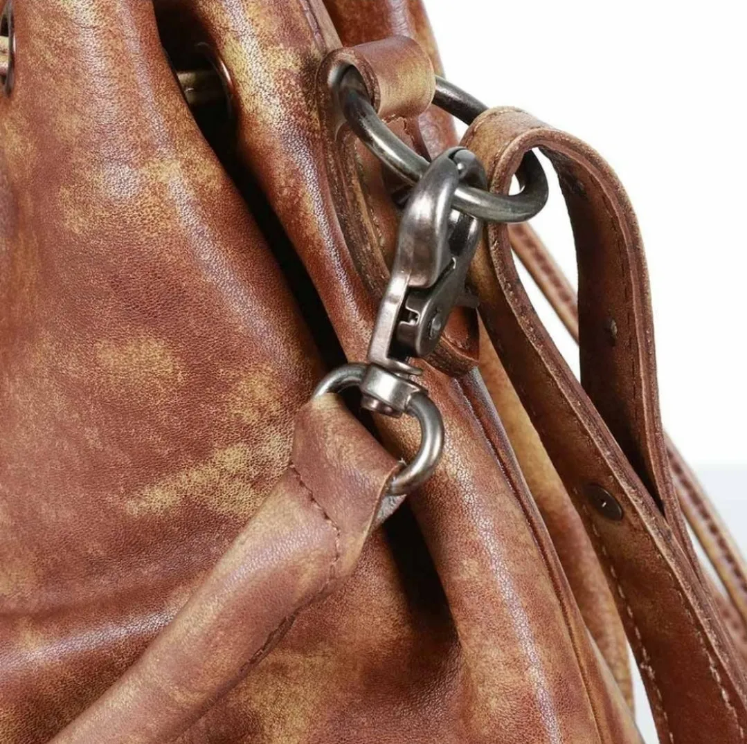Studded Leather Bucket Bag