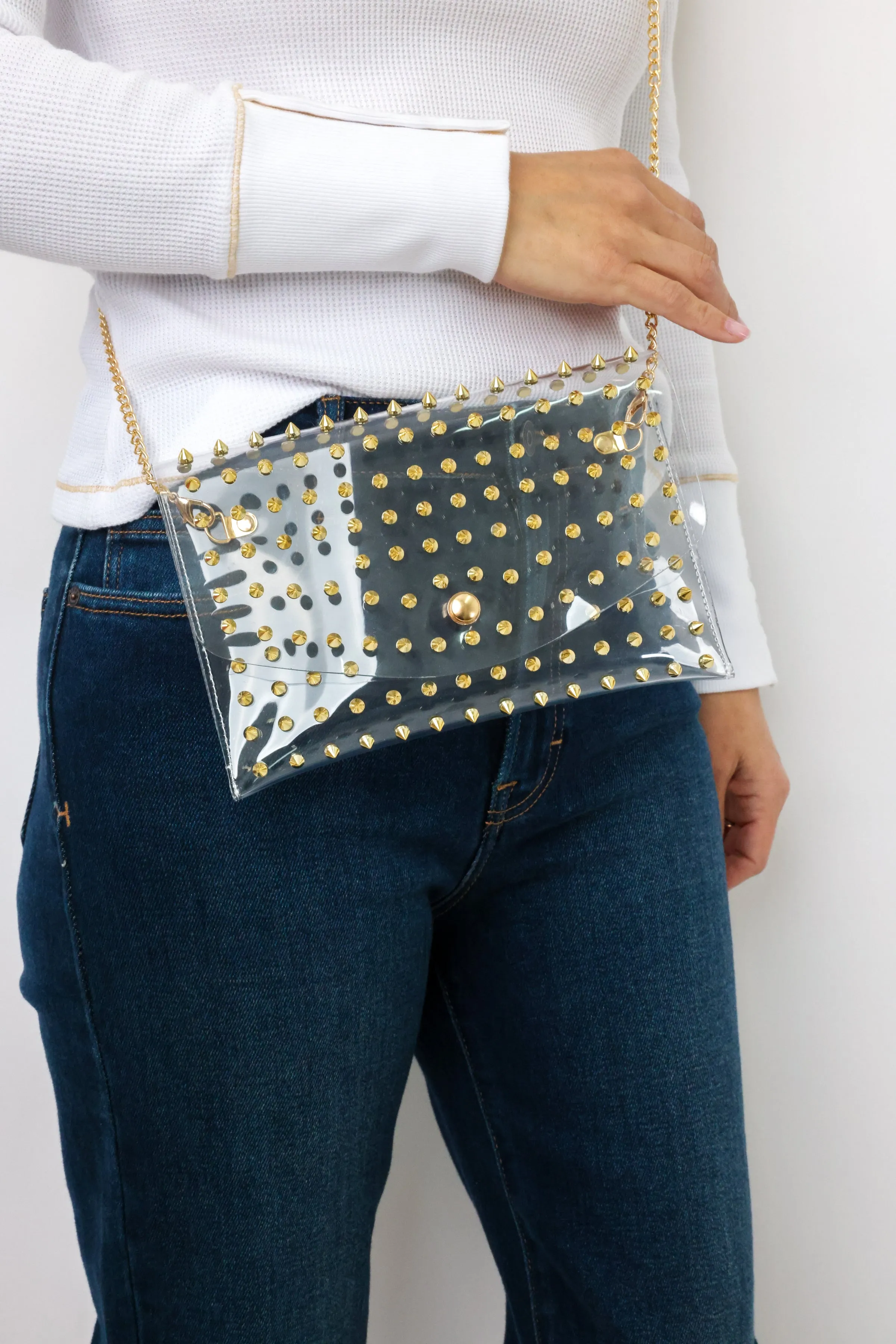 Studded Transparent Crossbody