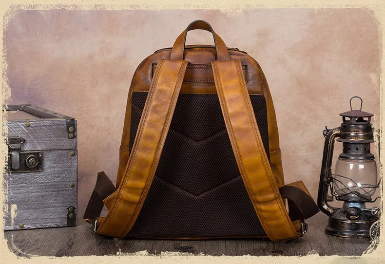 Stylish Womens Genuine Leather Backpack Purse Hiking Backpack for Women