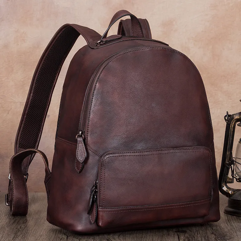 Stylish Womens Genuine Leather Backpack Purse Hiking Backpack for Women