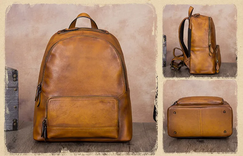 Stylish Womens Genuine Leather Backpack Purse Hiking Backpack for Women