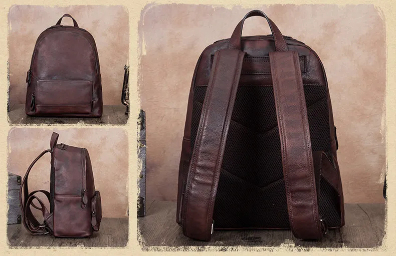 Stylish Womens Genuine Leather Backpack Purse Hiking Backpack for Women