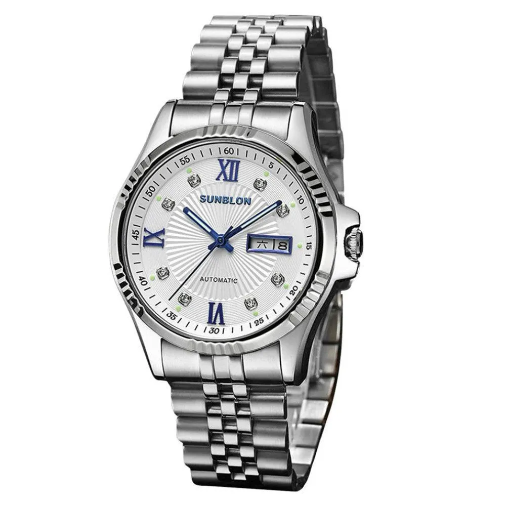 SUNBLON S509 Water Resistant Stainless Steel Men's Automatic Mechanical Watch