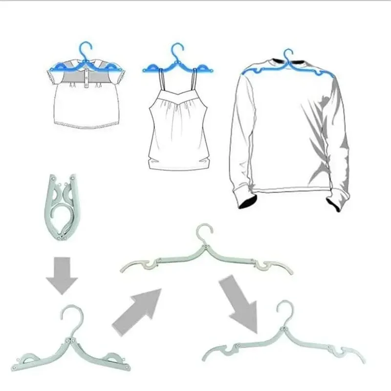 T Shaped Stacking Clothes Hanger, Folding Clothes Hanger, Multifunctional Clothes Hanger, Space Saving Plastic Clothes Holder