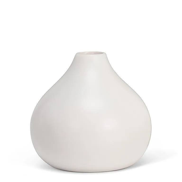 Tear Drop Vase - 4.5" - Matte White