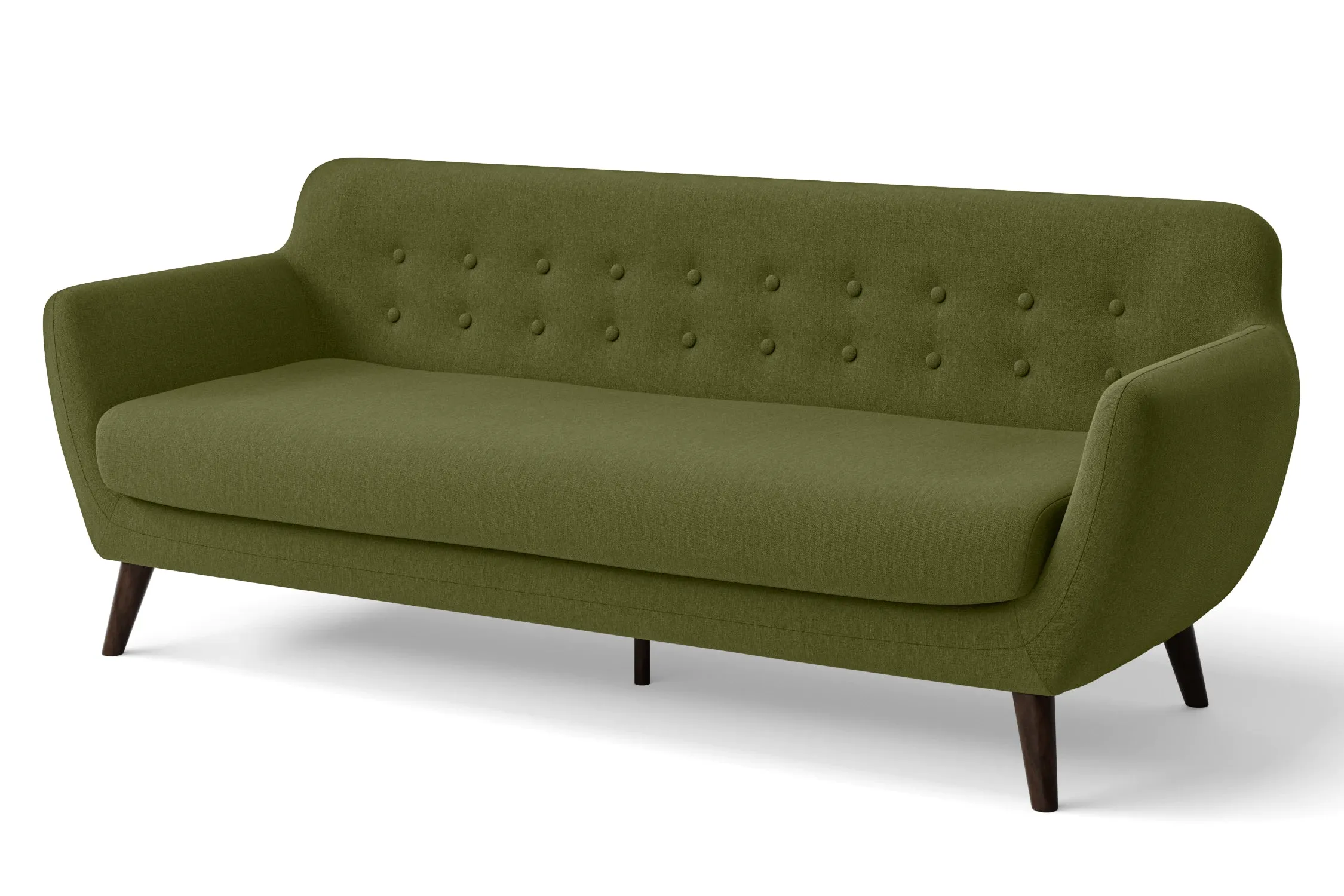 Terni 4 Seater Sofa Olive Linen Fabric
