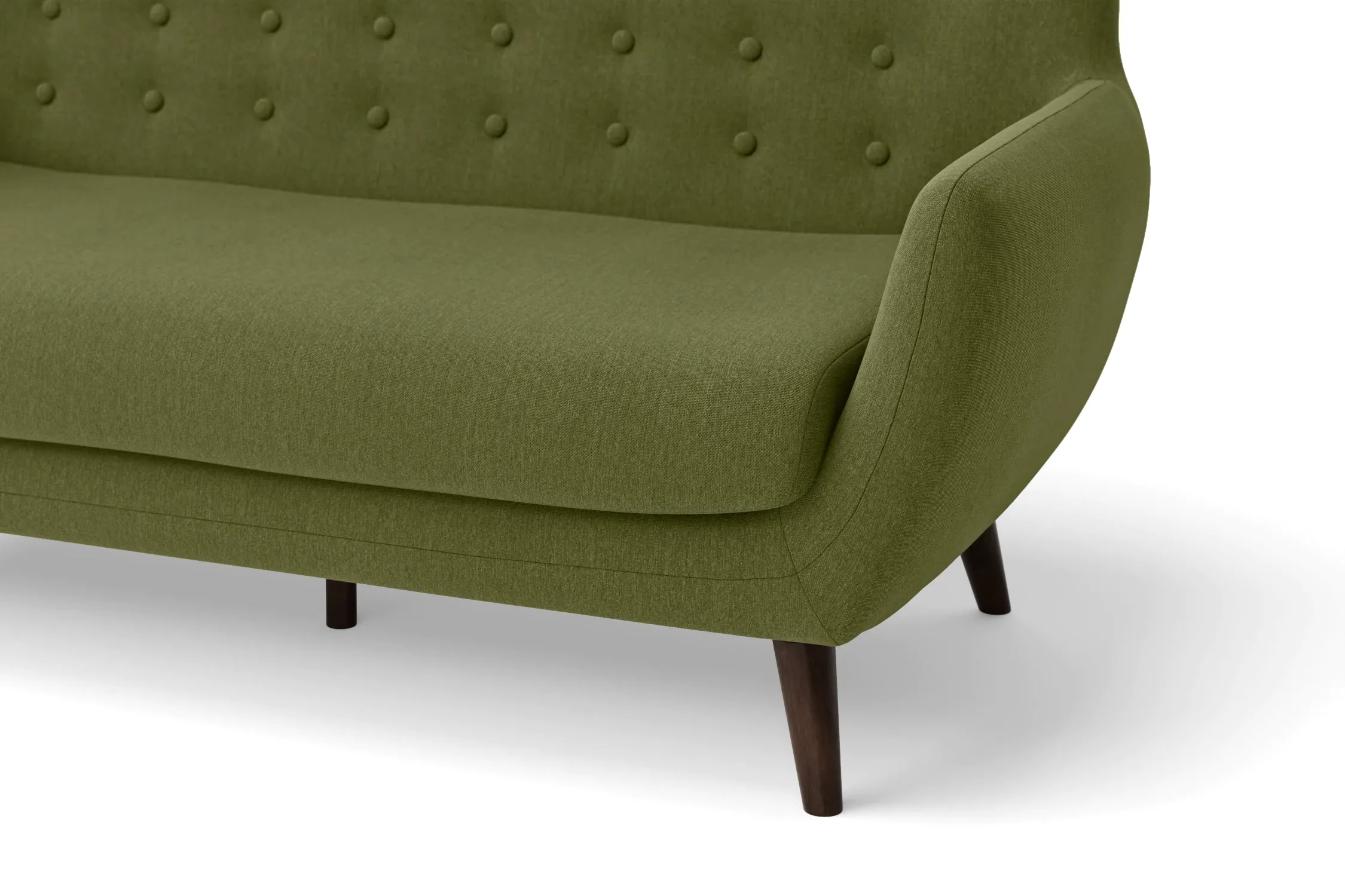 Terni 4 Seater Sofa Olive Linen Fabric