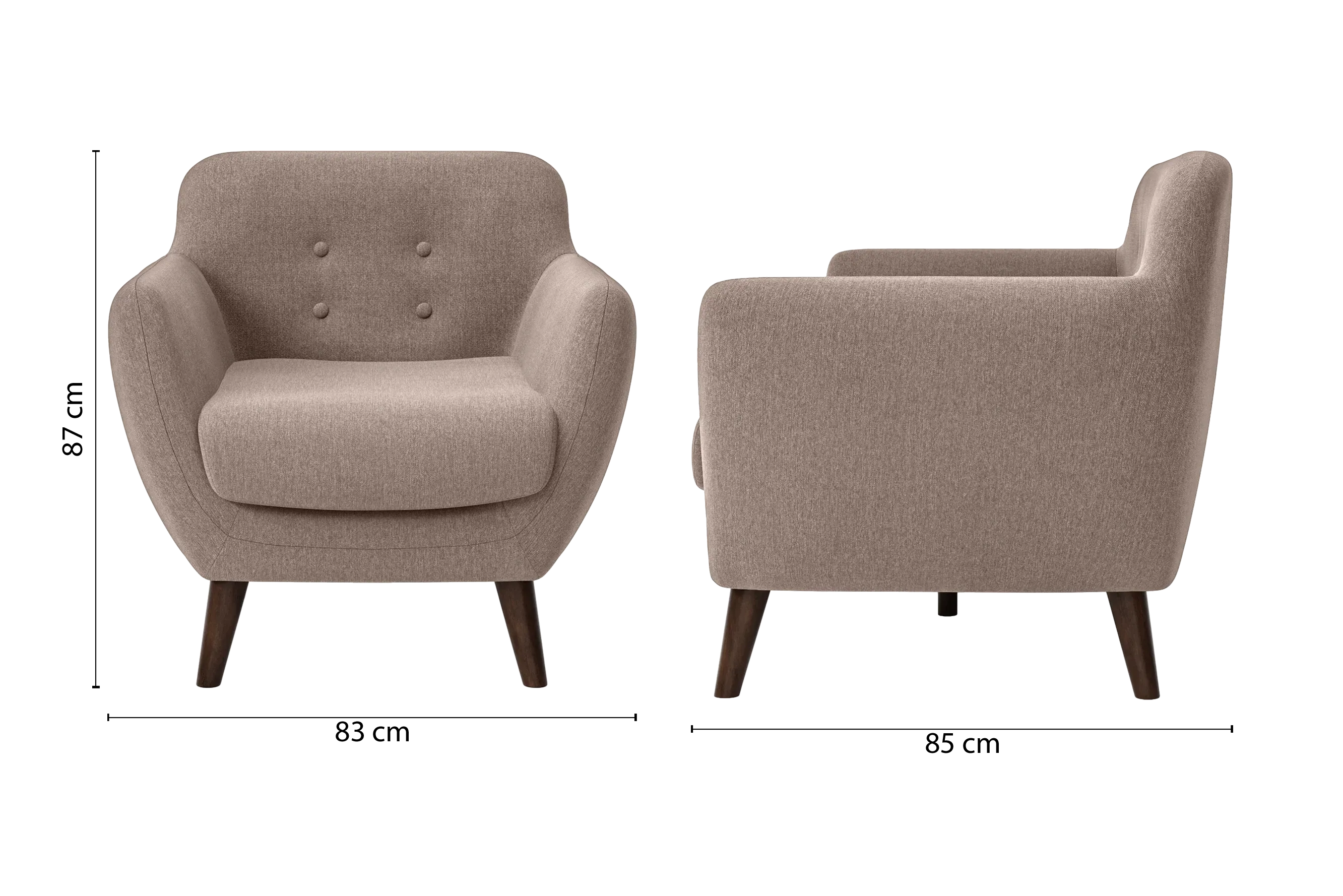 Terni Armchair Caramel Linen Fabric