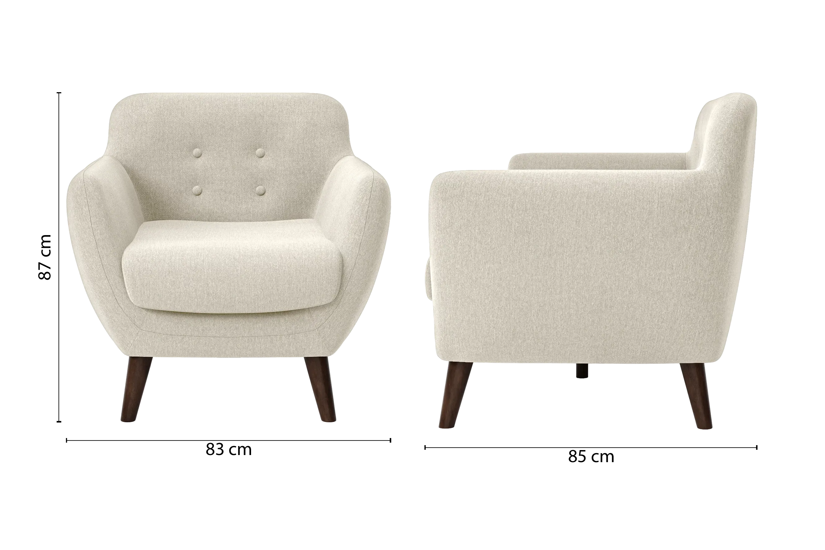 Terni Armchair Cream Linen Fabric