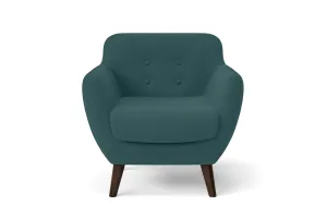 Terni Armchair Teal Linen Fabric