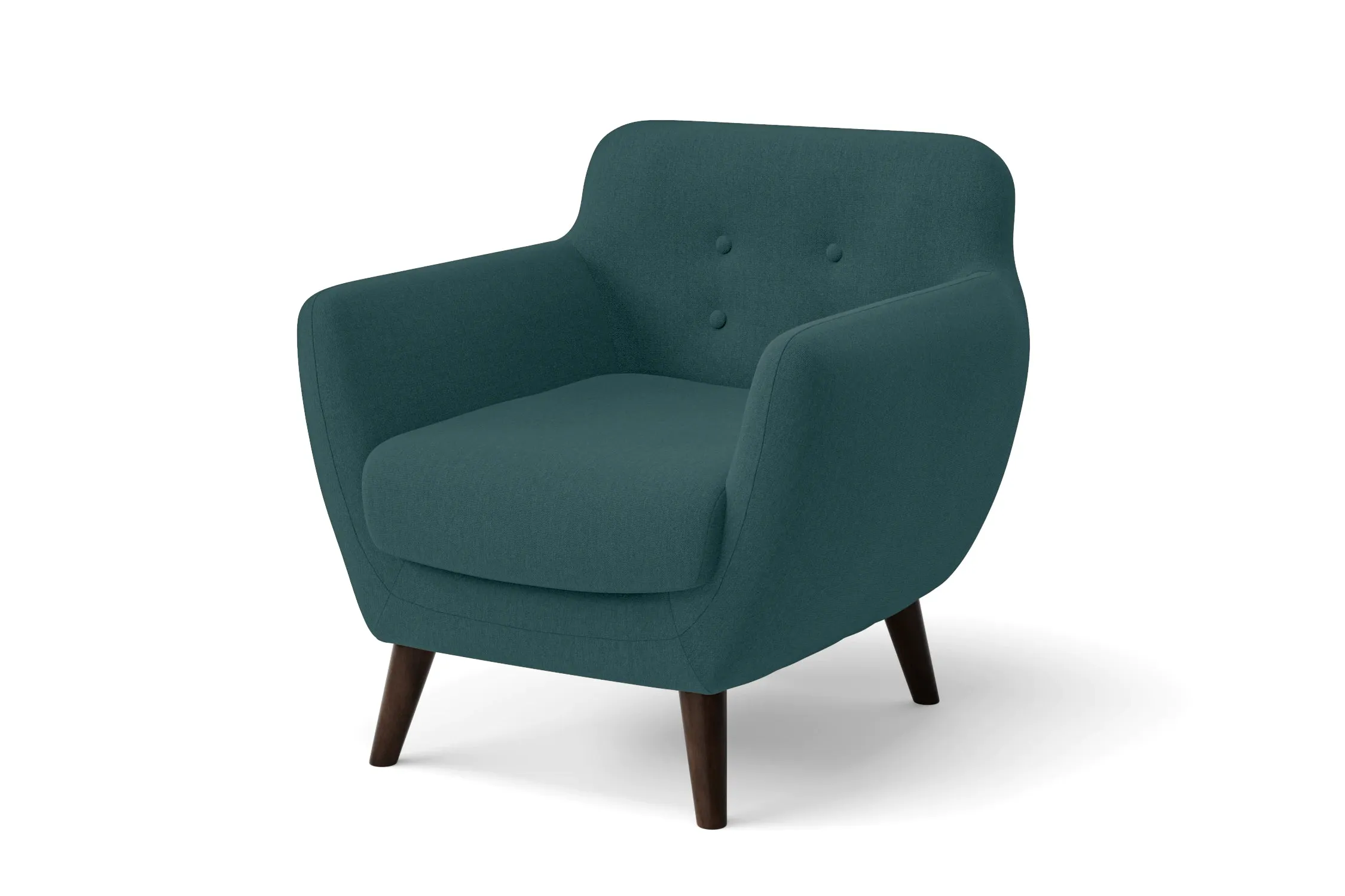 Terni Armchair Teal Linen Fabric