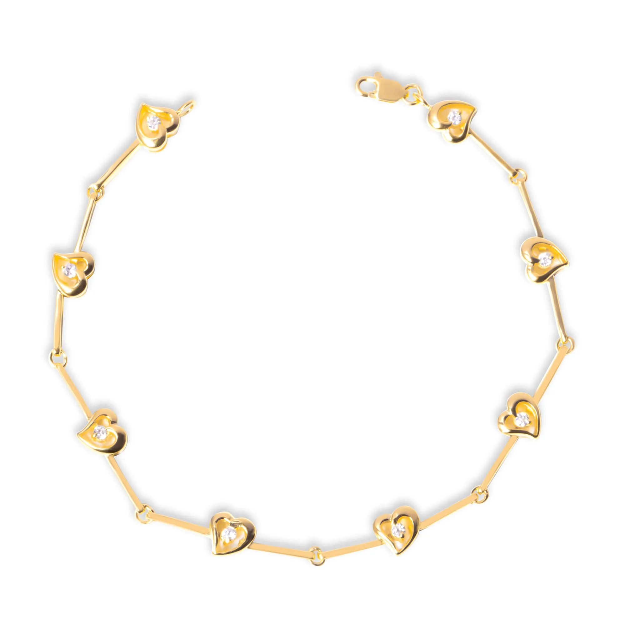 THE KAIA HEART STONE LINK BRACELET