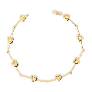 THE KAIA HEART STONE LINK BRACELET
