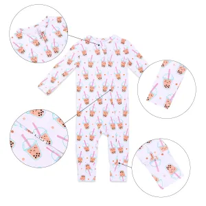 THE WEE BEAN | Kidswear | Bamboo Convertible Zip Romper - Boba