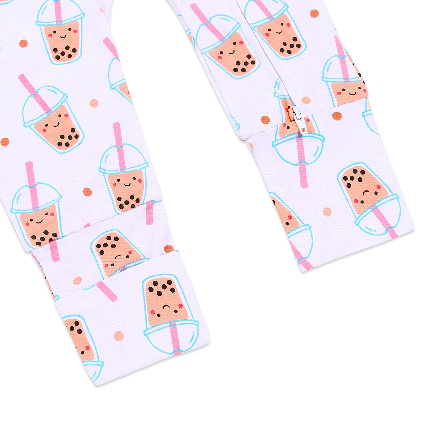 THE WEE BEAN | Kidswear | Bamboo Convertible Zip Romper - Boba