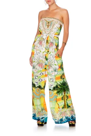 TIE WAIST STRAPLESS JUMPSUIT SUNDOWNERS