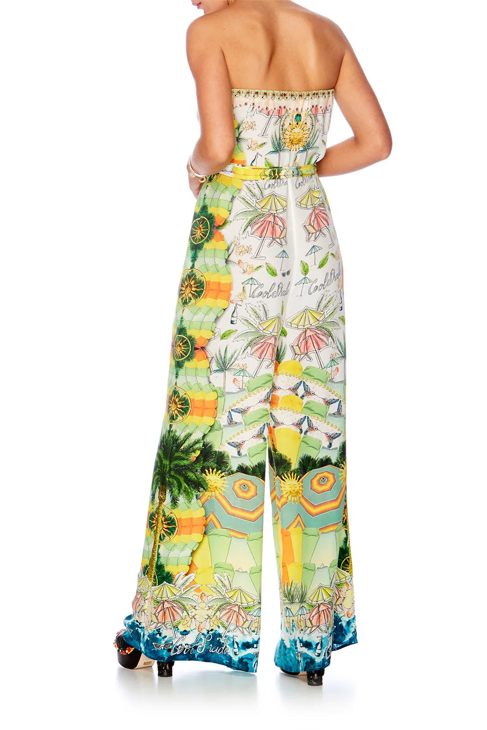 TIE WAIST STRAPLESS JUMPSUIT SUNDOWNERS