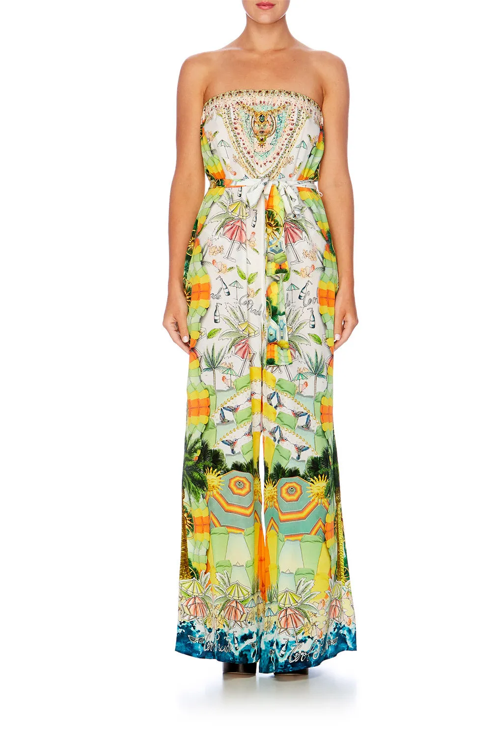TIE WAIST STRAPLESS JUMPSUIT SUNDOWNERS