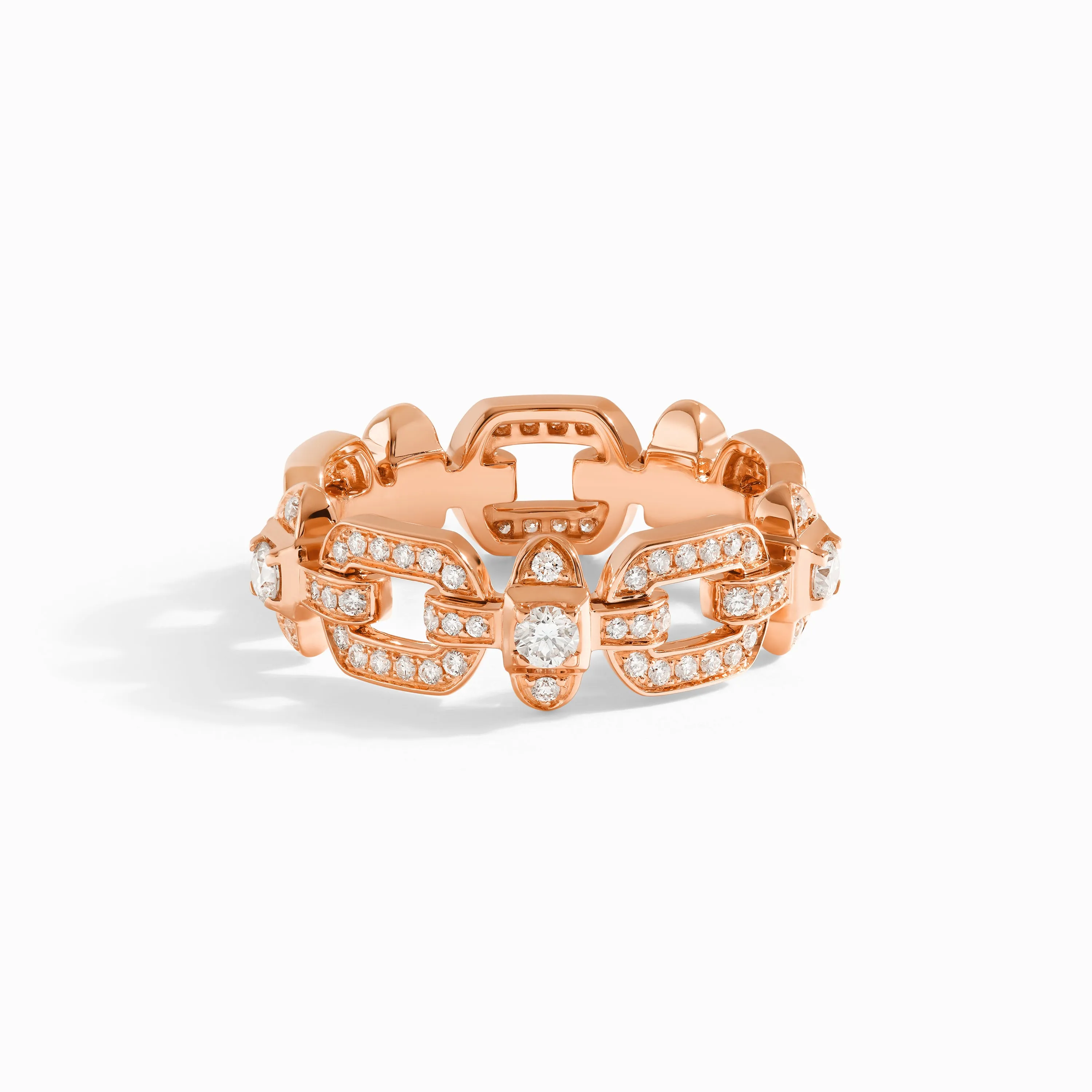 Tip-Top Link Full Diamond Ring