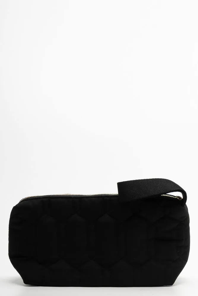 Travel Bag With Cosmetics Bag Set Black