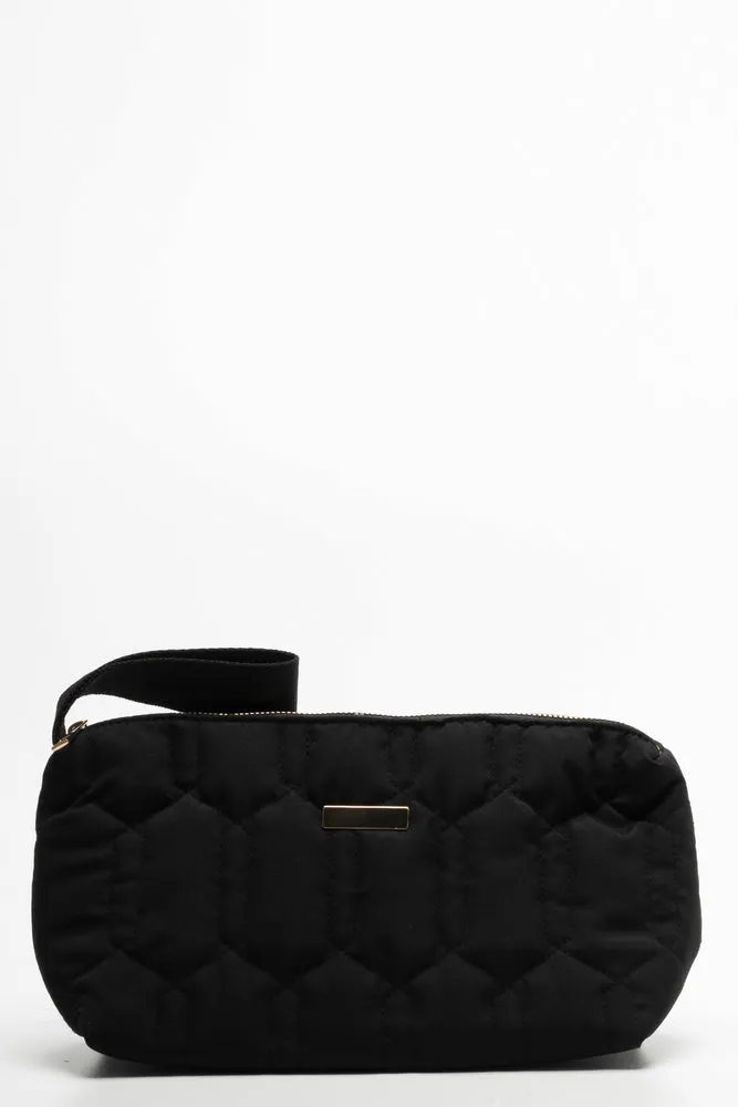 Travel Bag With Cosmetics Bag Set Black