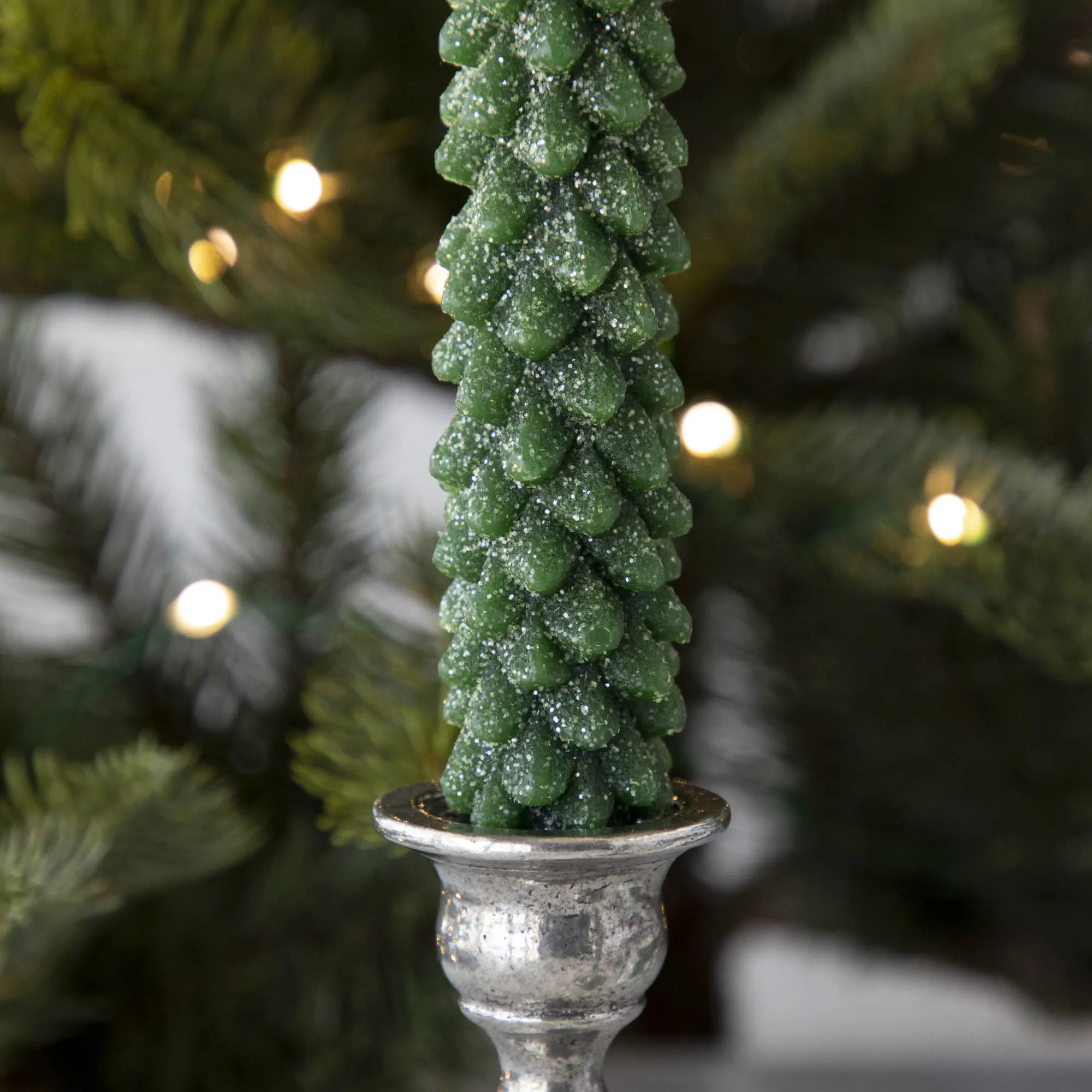 Tree Shaped Taper Candles, Boxed Set of 2 Tapers