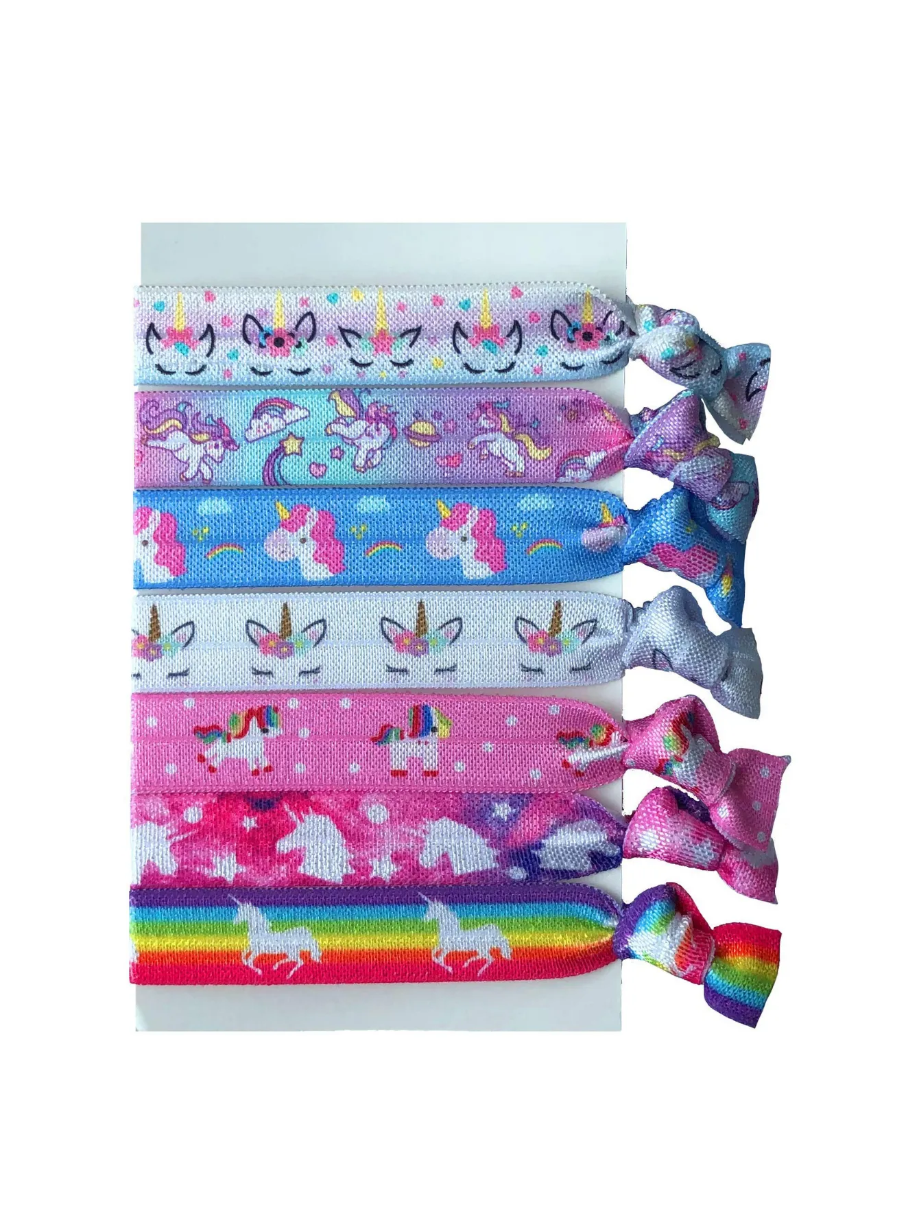 Unicorn Gifts for Girls - Unicorn Drawstring Backpack/Makeup Bag/Bracelet/Necklace/Hair Ties/Keychain/Sticker (Flower Head 3)
