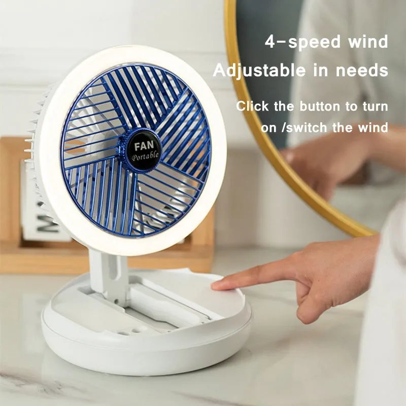 USB Charging Foldable Desk Fan Wall Mounted Hanging Ceiling Fan