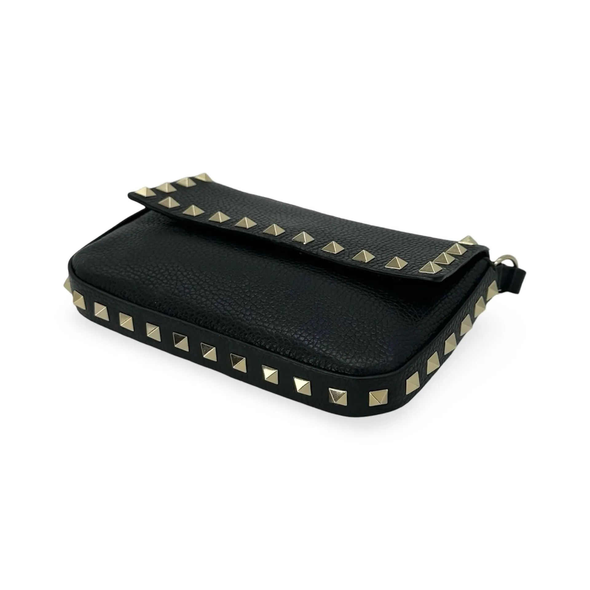 VALENTINO: Grainy Calfskin Rockstud Mini Pouch