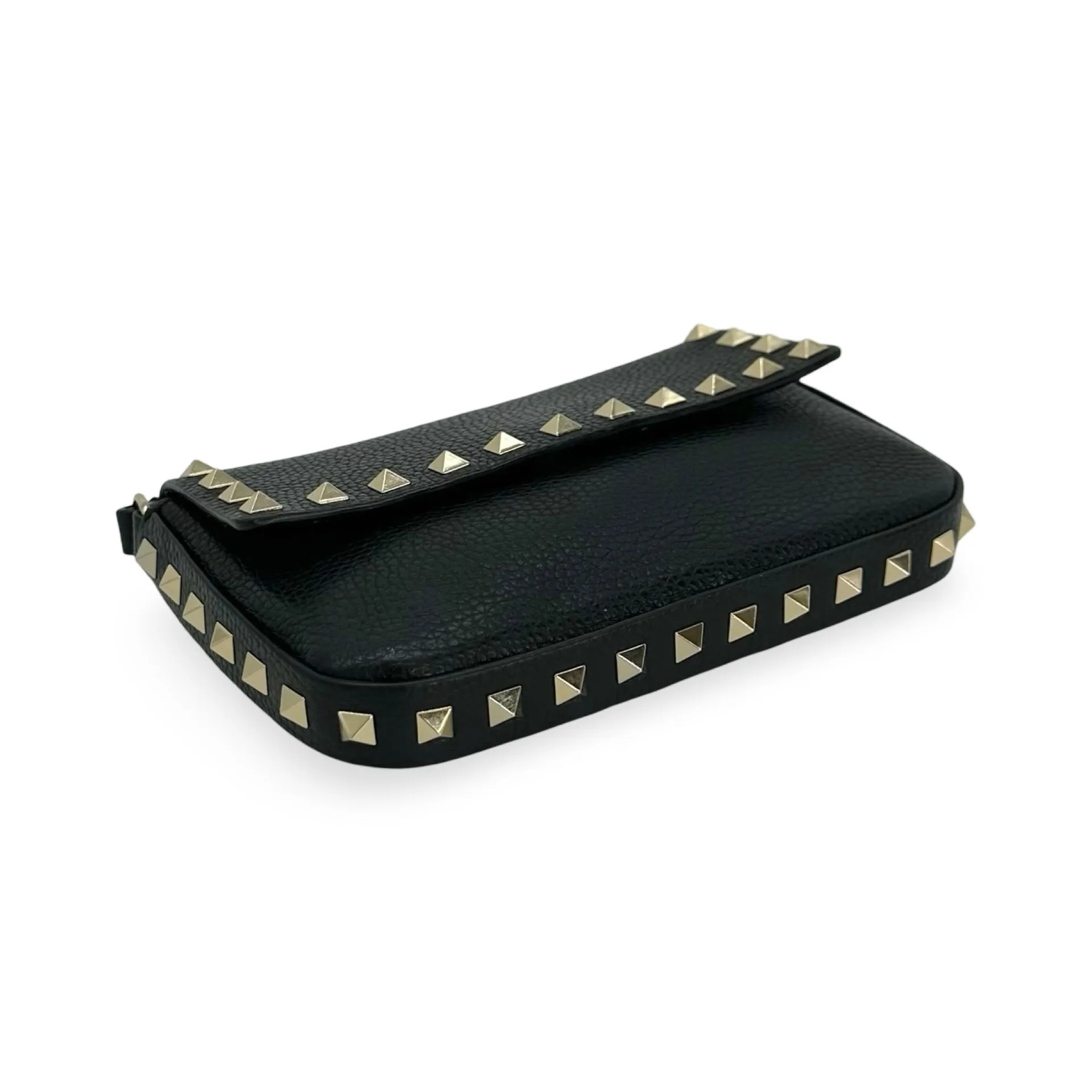 VALENTINO: Grainy Calfskin Rockstud Mini Pouch